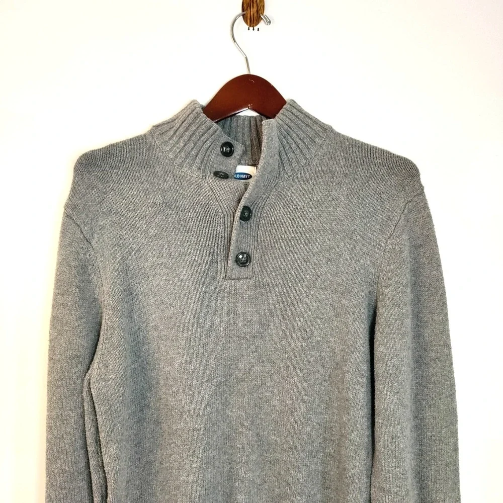 VTG Gap Sweater Men L 1/4 Button Fisherman Grandpa Outdoor Classic Western Dress